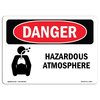 Signmission Safety Sign, OSHA Danger, 10" Height, 14" Width, Hazardous ATMosphere, Landscape, DS-D-1014-L-1810 OS-DS-D-1014-L-1810